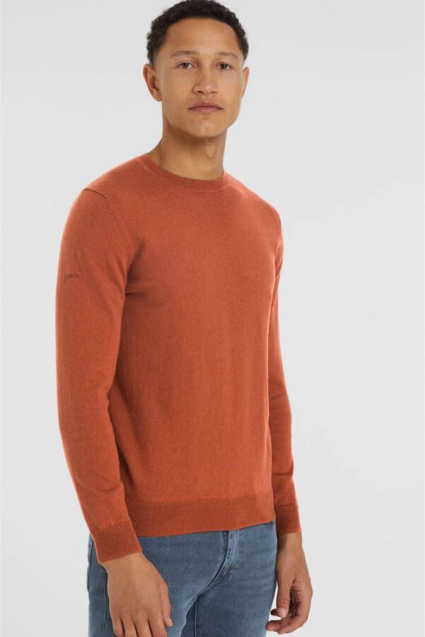 Superdry Oranje Gebreide Trui Ronde Hals Orange Heren