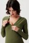 Supermom zwangerschaps- en voedingsjurk Eufaula groen Dames Polyester V-hals XXL - Thumbnail 1