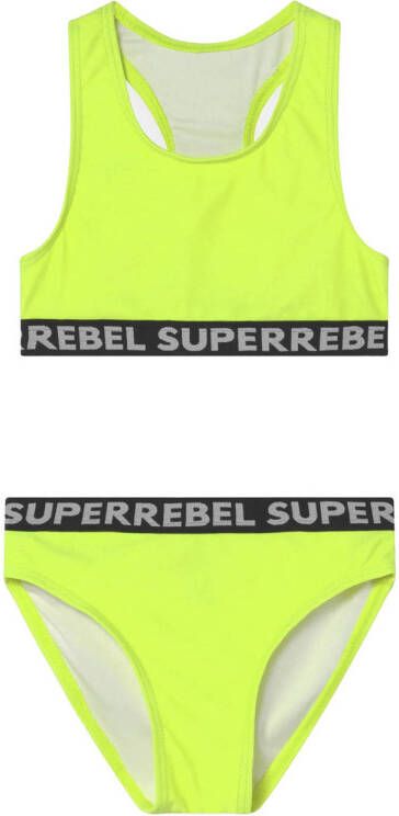 SuperRebel crop bikini Carmel neon geel