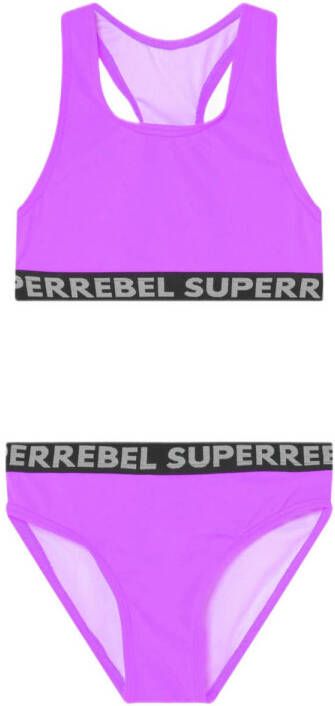 SuperRebel crop bikini Carmel paars