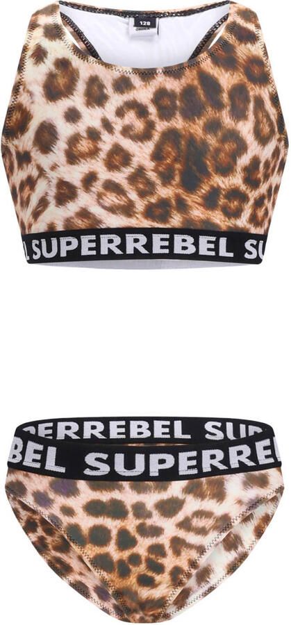SuperRebel crop bikini Carmel bruin
