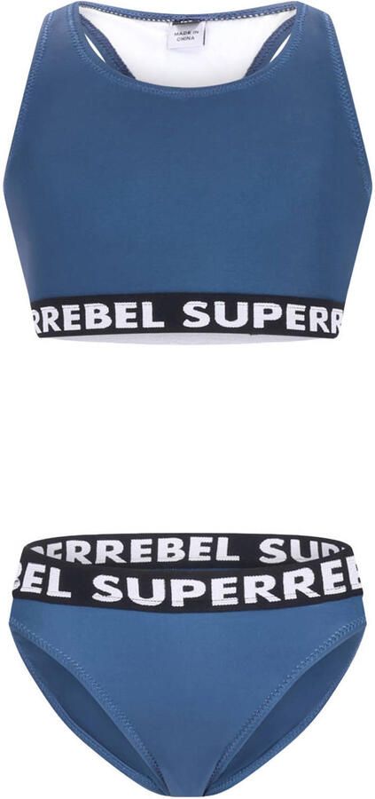 SuperRebel crop bikini Carmel donkerblauw
