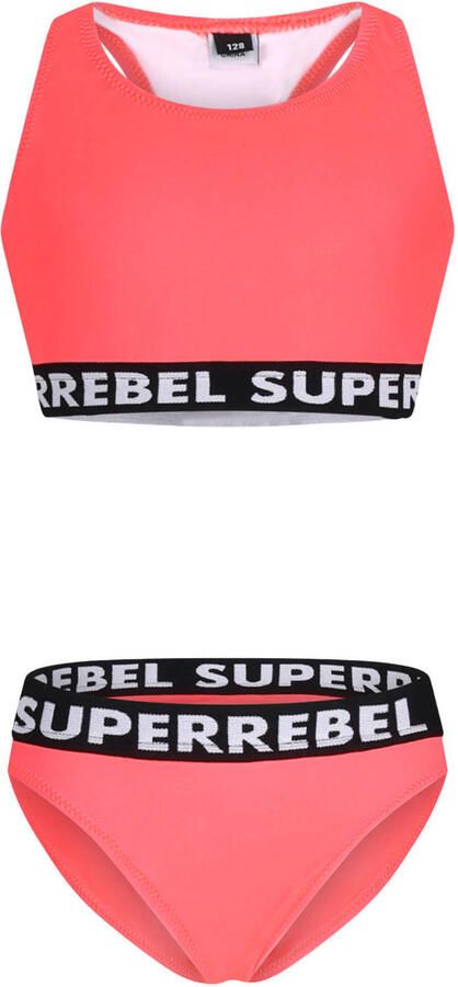 SuperRebel crop bikini Carmel rood