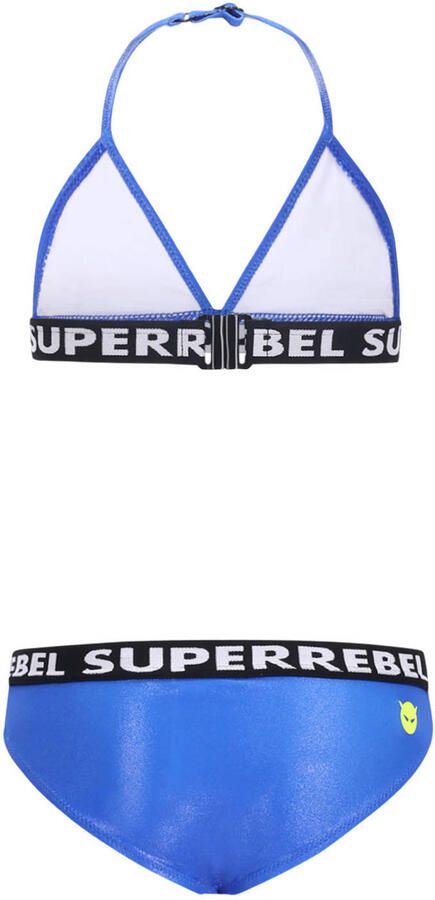 SuperRebel triangel bikini Isla blauw metallic - Foto 2