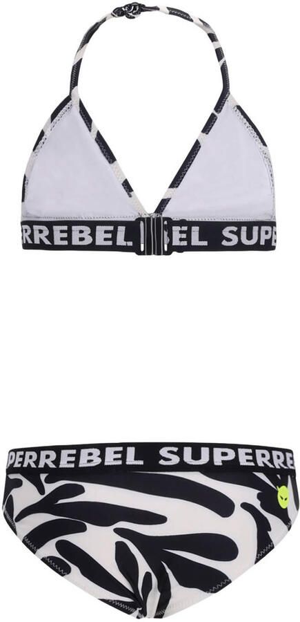 SuperRebel triangel bikini Isla wit zwart - Foto 3