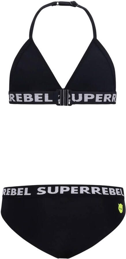 SuperRebel triangel bikini Isla zwart