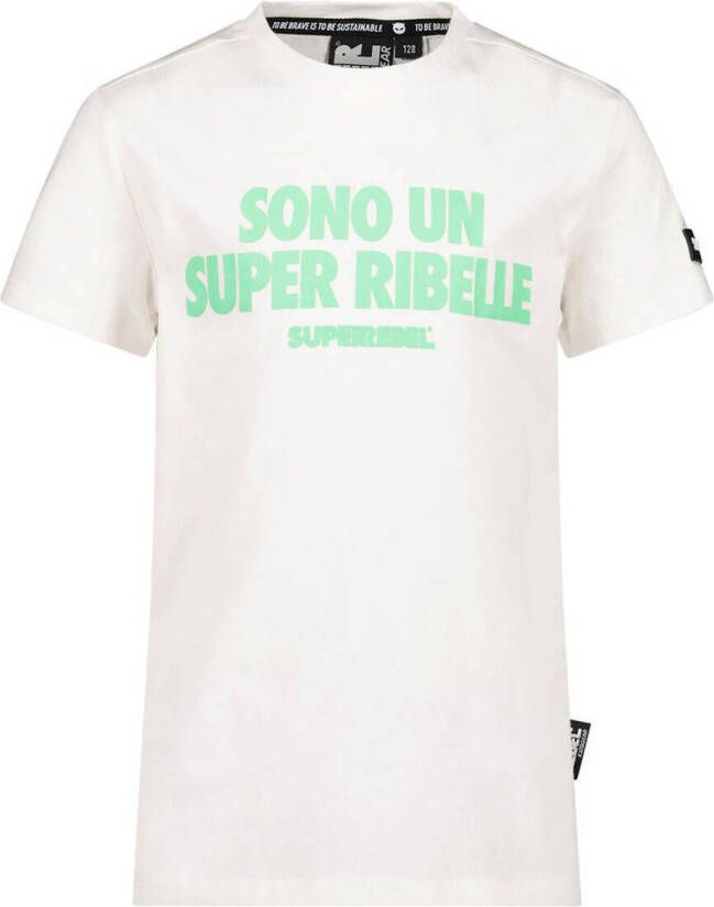 SuperRebel T-shirt van biologisch katoen wit