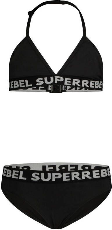 SuperRebel triangel bikini Isla zwart Meisjes Gerecycled polyester (duurzaam) 176