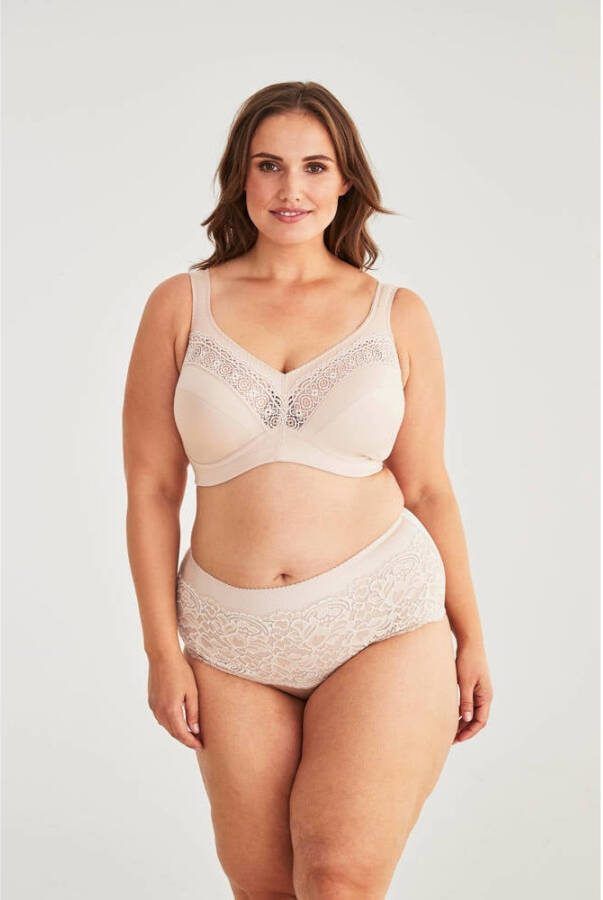 Swegmark niet-voorgevormde bh zonder beugel Cotton Stars beige - Foto 3