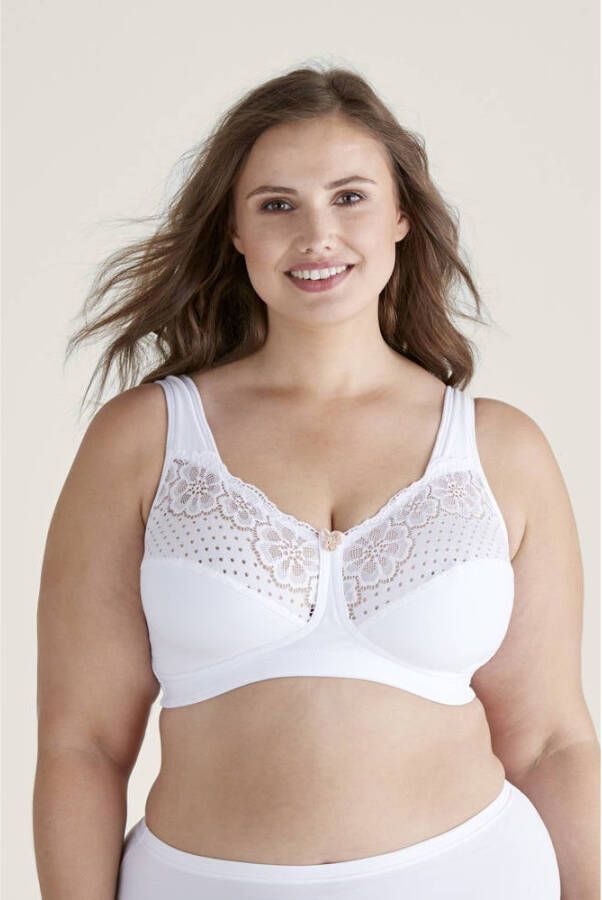Swegmark niet-voorgevormde bh zonder beugel met fairtrade katoen wit