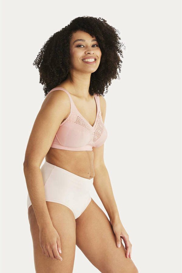 Swegmark niet-voorgevormde bh zonder beugel Cotton Stars roze - Foto 3