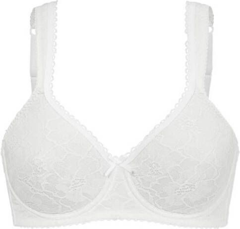 Swegmark voorgevormde T-shirt-bh met beugel Lace Shape wit