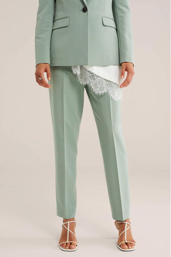 Tapered fit pantalon lichtgroen