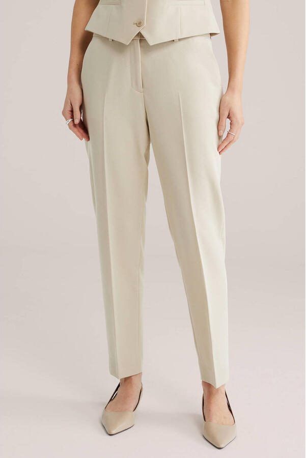 WE Fashion slim fit broek zand - Foto 2