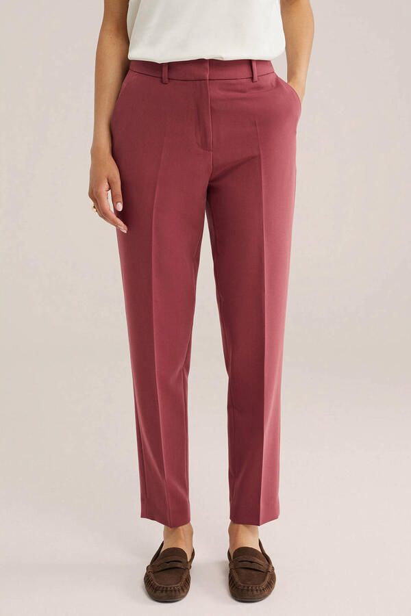 Tapered regular waist pantalon oudroze