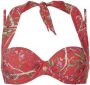 TC WOW gebloemde strapless beugel bikinitop rood groen - Thumbnail 1