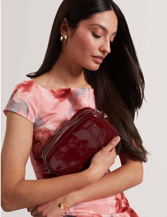 Ted Baker crossbody tas LOUEEY donkerrood - Foto 3
