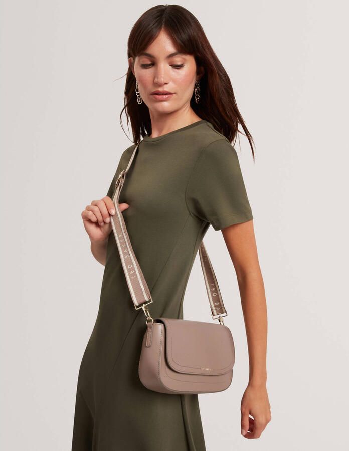 Ted Baker leren crossbody tas LOUIIZE taupe - Foto 3
