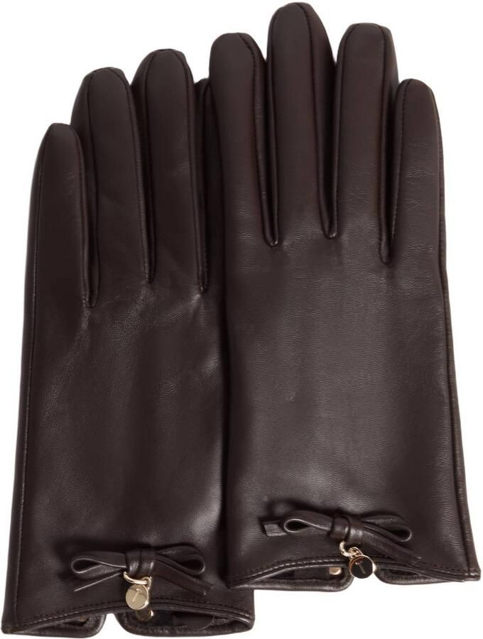 Ted Baker leren handschoenen RENNAH donkerbruin