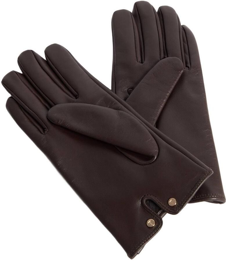 Ted Baker leren handschoenen RENNAH donkerbruin - Foto 2