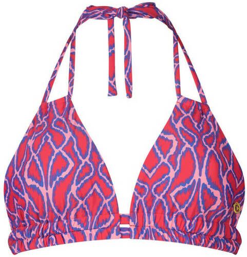 Ten Cate Beach TC WOW voorgevormde triangel bikinitop roze blauw paars