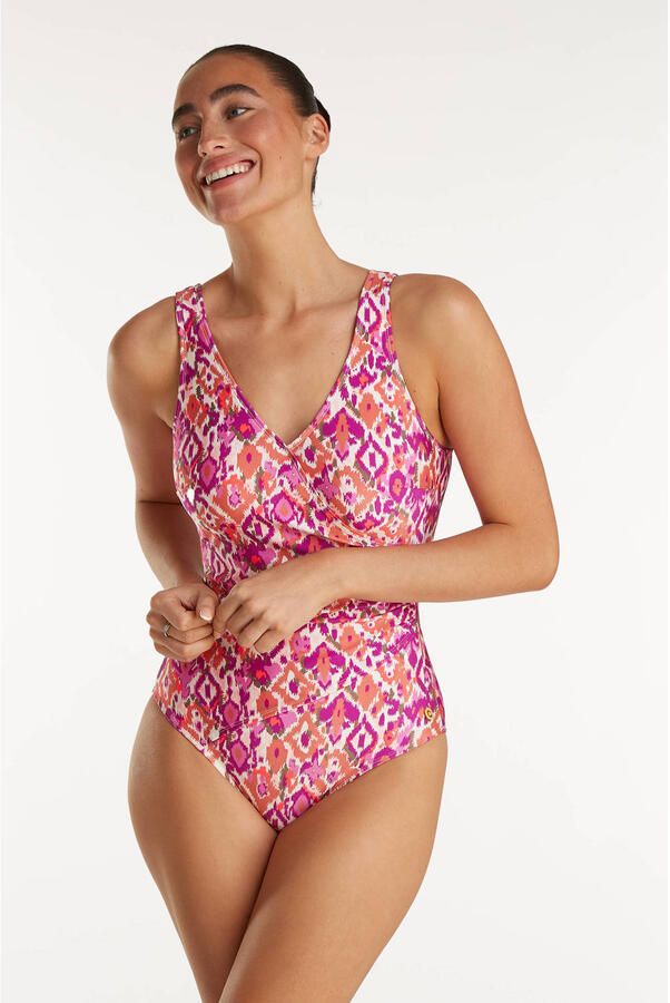 Ten Cate Beach TC WOW badpak roze offwhite paars - Foto 3