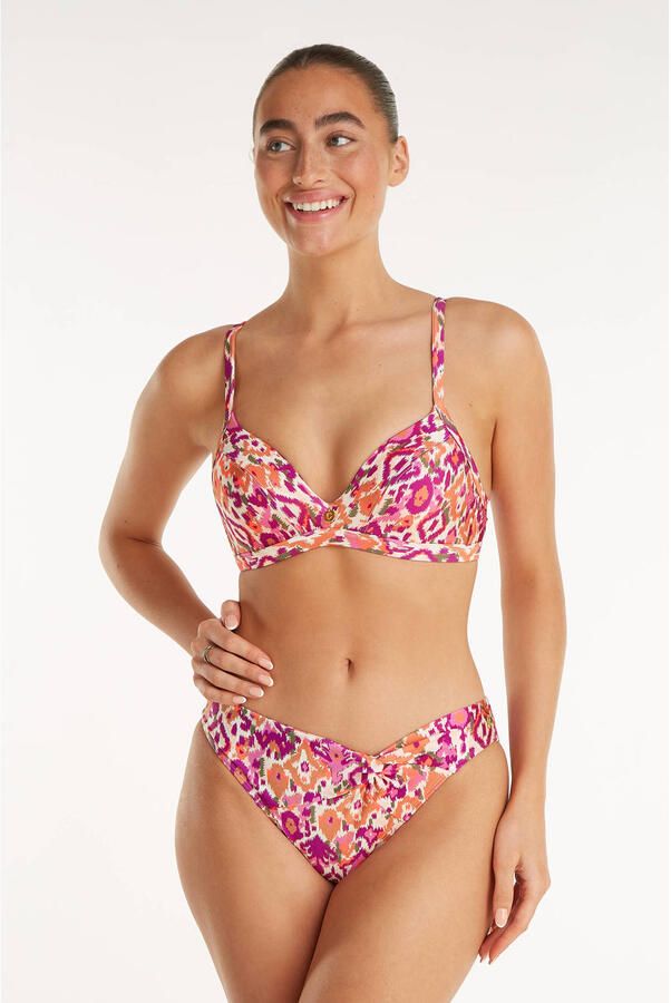 Ten Cate Beach TC WOW bikinibroekje roze offwhite paars