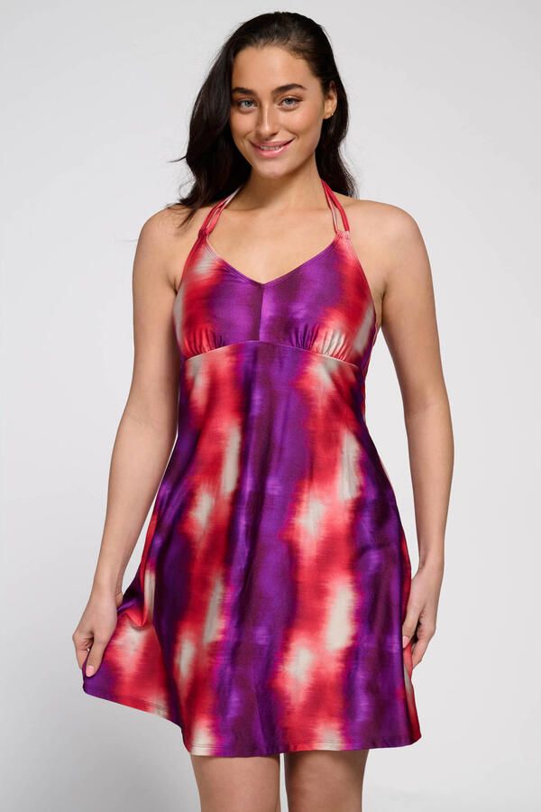 Ten Cate Beach TC WOW halter strandjurk paars rood