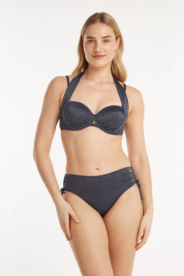 Ten Cate Beach TC WOW high waist bikinibroekje met lurex donkerblauw