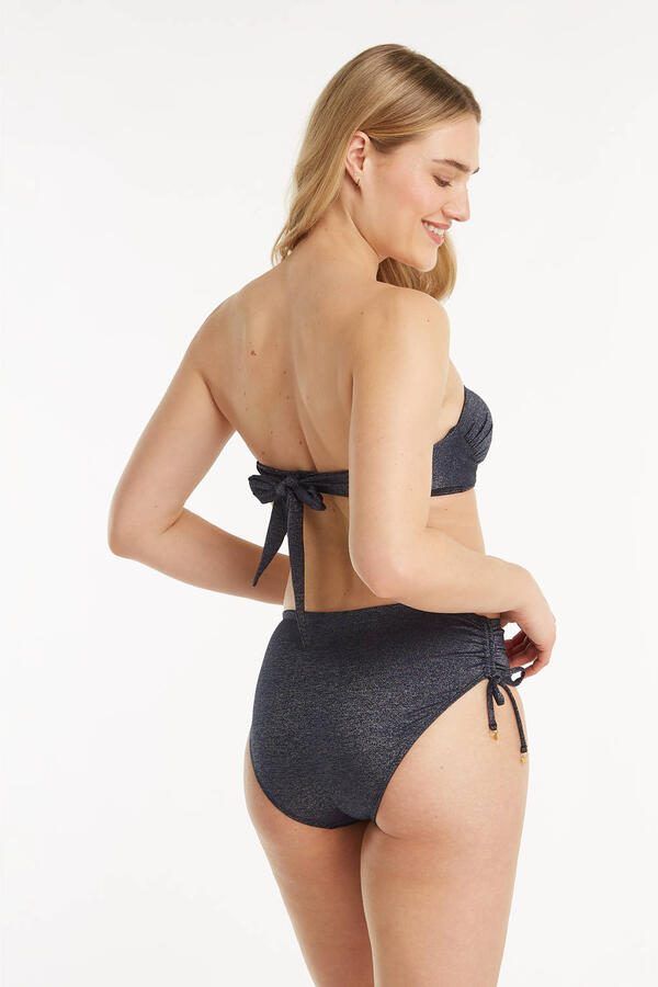 Ten Cate Beach TC WOW high waist bikinibroekje met lurex donkerblauw - Foto 2