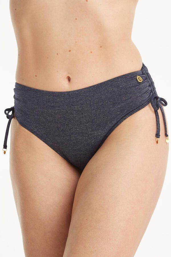 Ten Cate Beach TC WOW high waist bikinibroekje met lurex donkerblauw - Foto 3