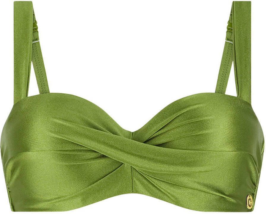 Ten Cate Beach TC WOW voorgevormde strapless bandeau bikinitop groen - Foto 2