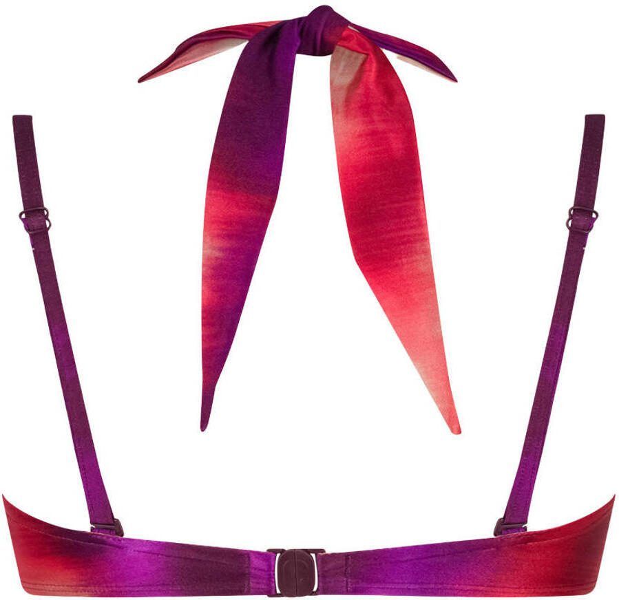 Ten Cate Beach TC WOW voorgevormde halter bikinitop paars rood - Foto 2