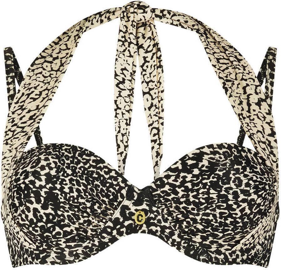 Ten Cate Beach TC WOW voorgevormde beugel bikinitop zwart ecru - Foto 3