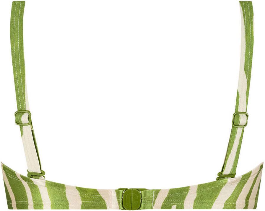 Ten Cate Beach TC WOW voorgevormde strapless bandeau bikinitop groen ecru - Foto 3