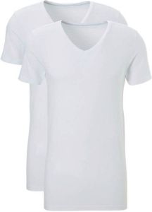 Ten Cate extra lang slimfit ondershirt (set van 2) wit