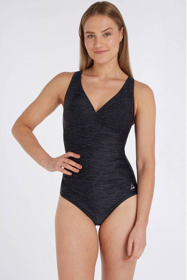 Ten Cate Swim Tweka corrigerend badpak met overslag zwart