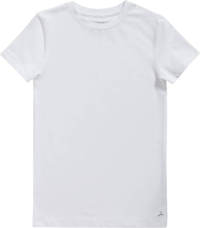 Ten Cate T-shirt wit Jongens Biologisch katoen Ronde hals Effen 110 116