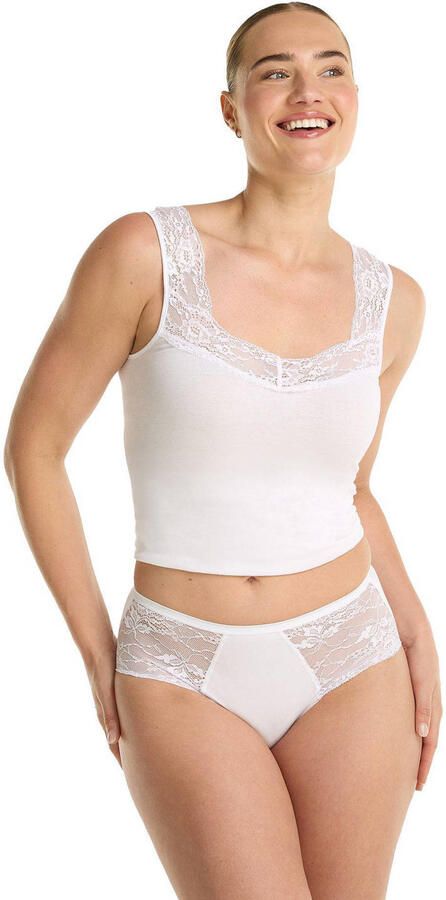 Ten Cate Basic midislip met kant wit - Foto 2
