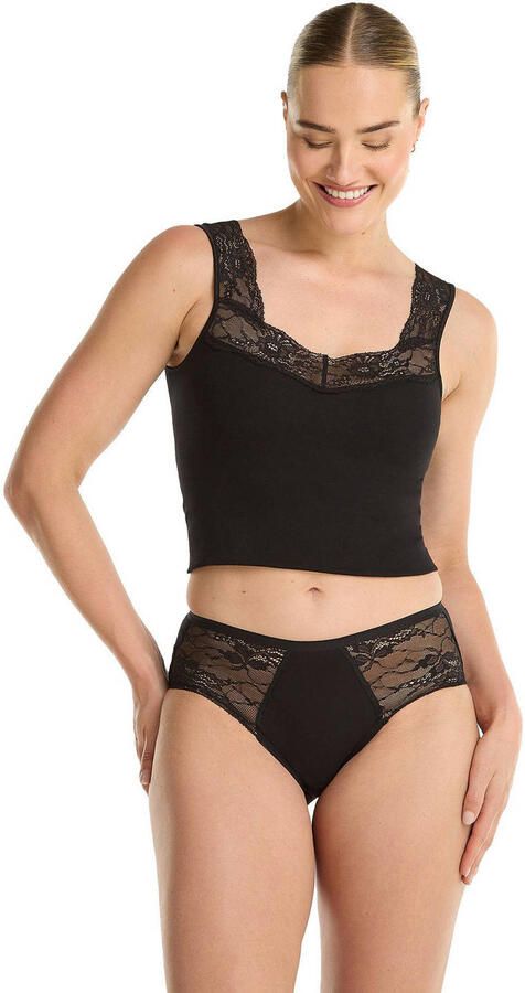 Ten Cate Basic midislip met kant zwart - Foto 2