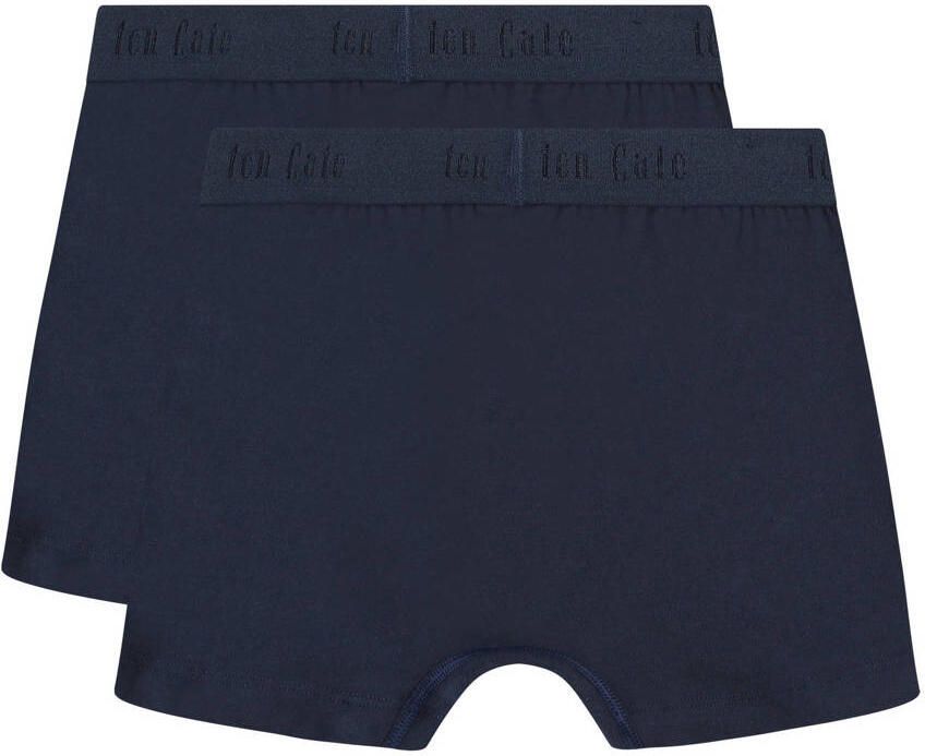 Ten Cate boxershort set van 2 donkerblauw Jongens Katoen Effen 158 164
