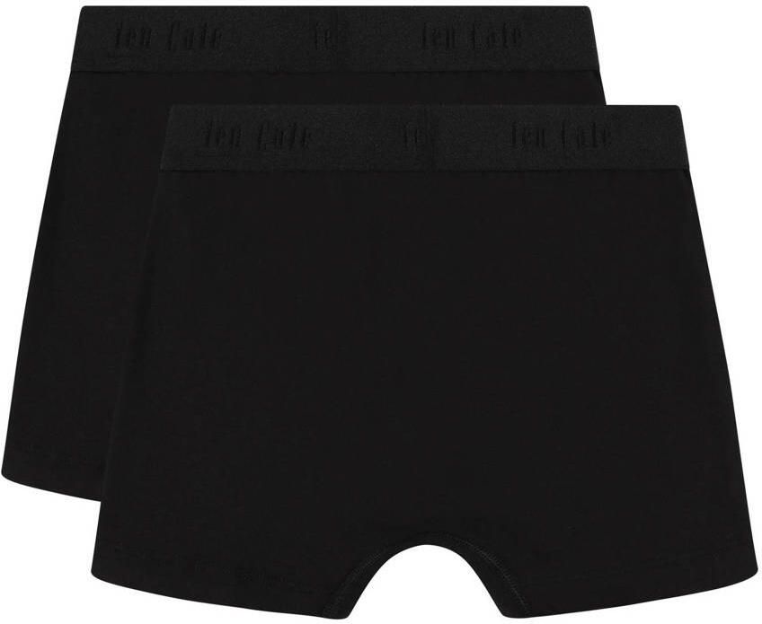 Ten Cate boxershort set van 2 zwart Jongens Katoen Effen 158 164