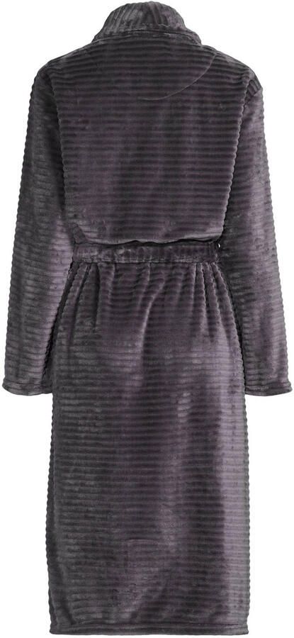 Ten Cate fleece badjas donkergrijs - Foto 3