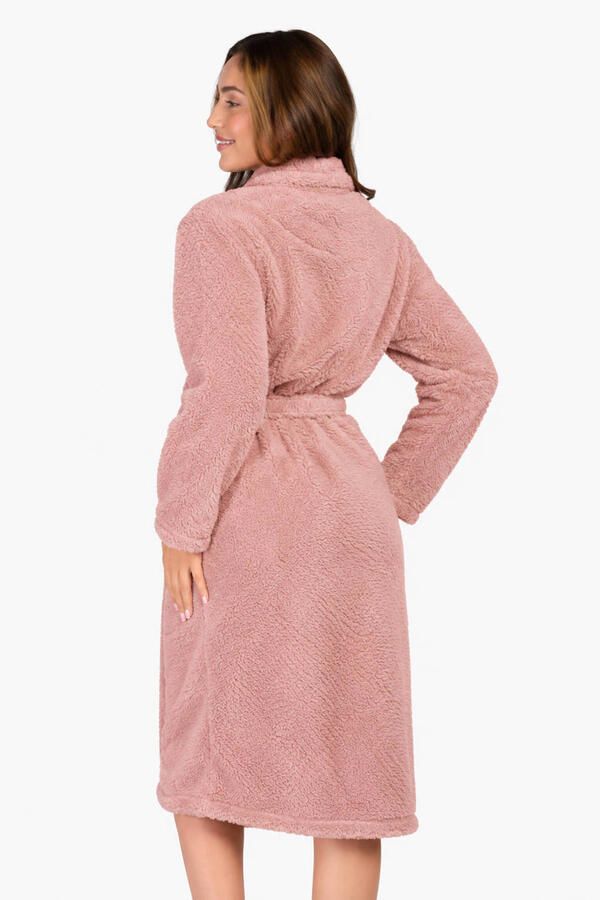 Ten Cate fleece badjas oudroze - Foto 2