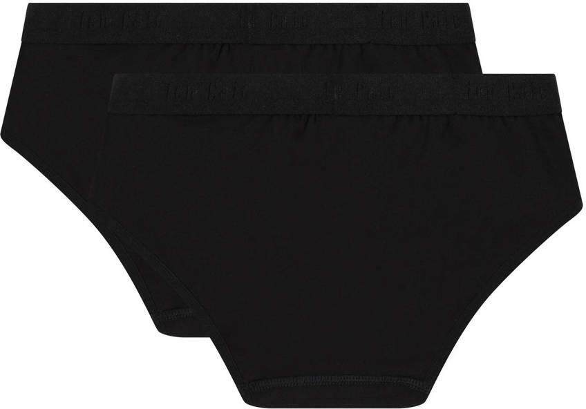 Ten Cate hipster- set van 2 zwart Slip Meisjes Stretchkatoen Effen 122 128