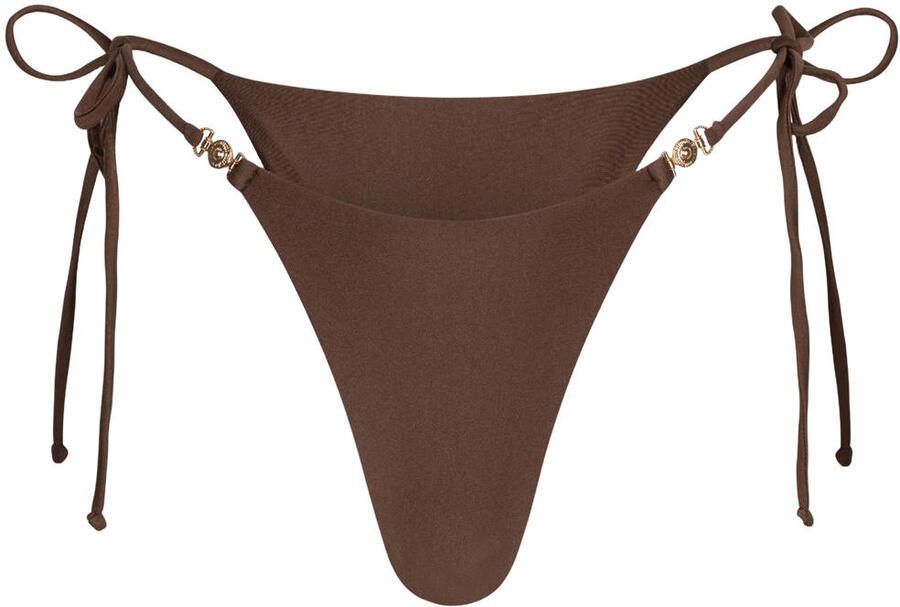 The Lola Club high leg strik bikinibroekje Jenna bruin