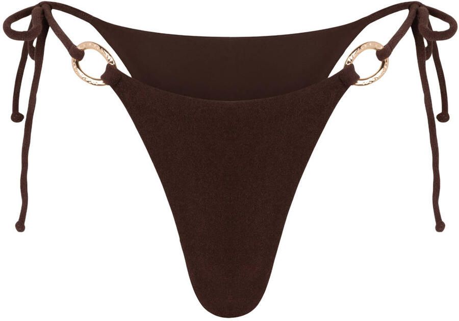 The Lola Club high leg strik bikinibroekje Josey bruin