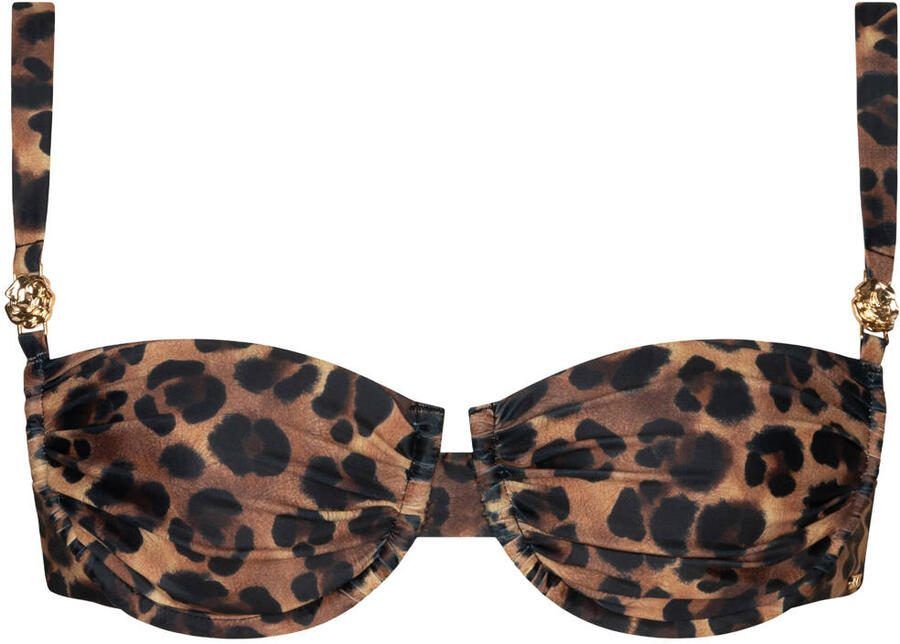 The Lola Club voorgevormde beugel bikinitop Orelia bruin zwart