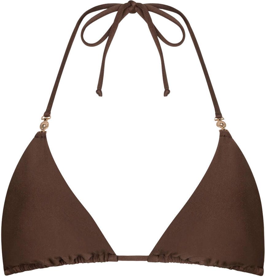 The Lola Club voorgevormde triangel bikinitop Jenna bruin