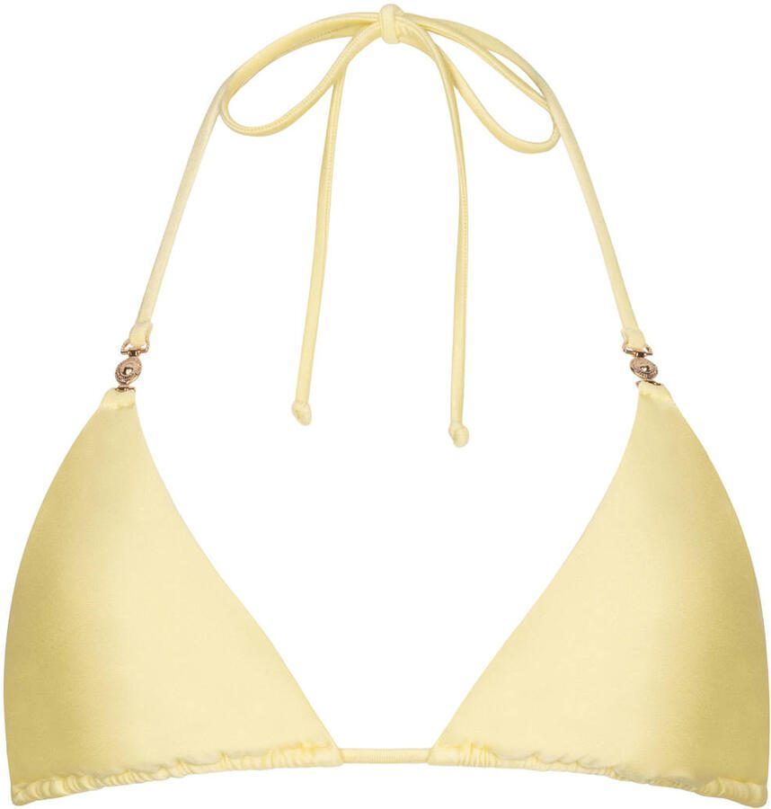 The Lola Club voorgevormde triangel bikinitop Jenna lichtgeel